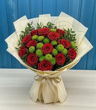 Букет цветов из:  Розы и Хризантемы в Красочном