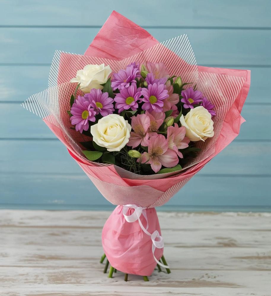 Букет цветов из: Герберы в Красочном