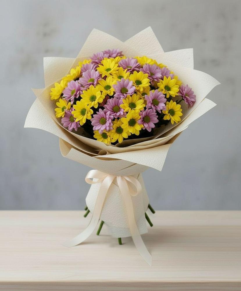 Букет цветов из: Хризантемы в Красочном